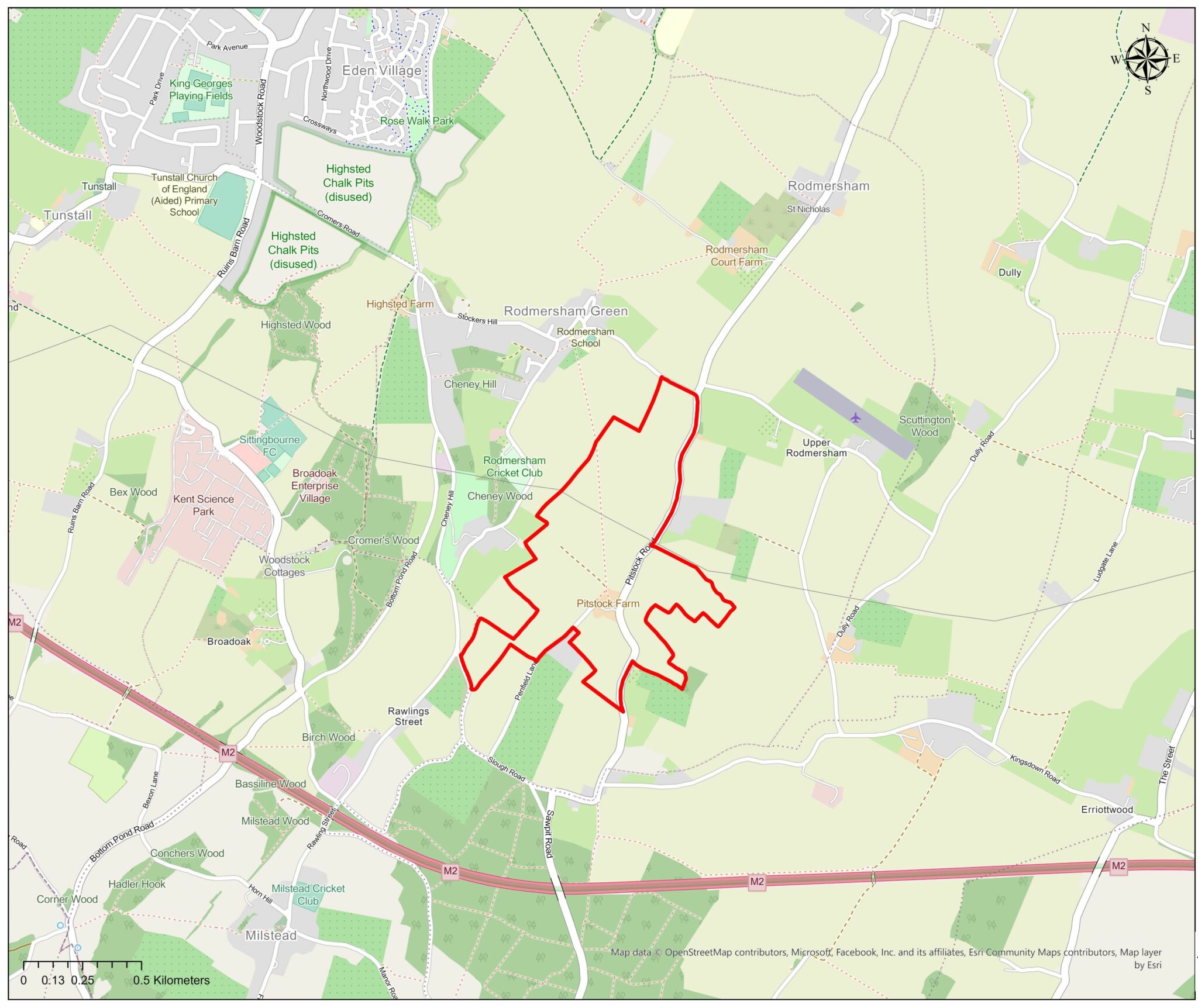 Pitstock Solar Farm Site Location Plan